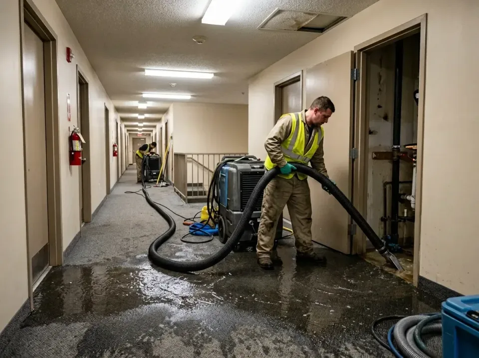 multi-unit-apartment-hallway-f-005 — frequently asked questions, Emergency Burst Pipe Water Extraction & Removal in Larch Wa…